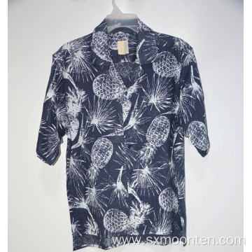 Summer Color Printed Mens Floral Short Shirts